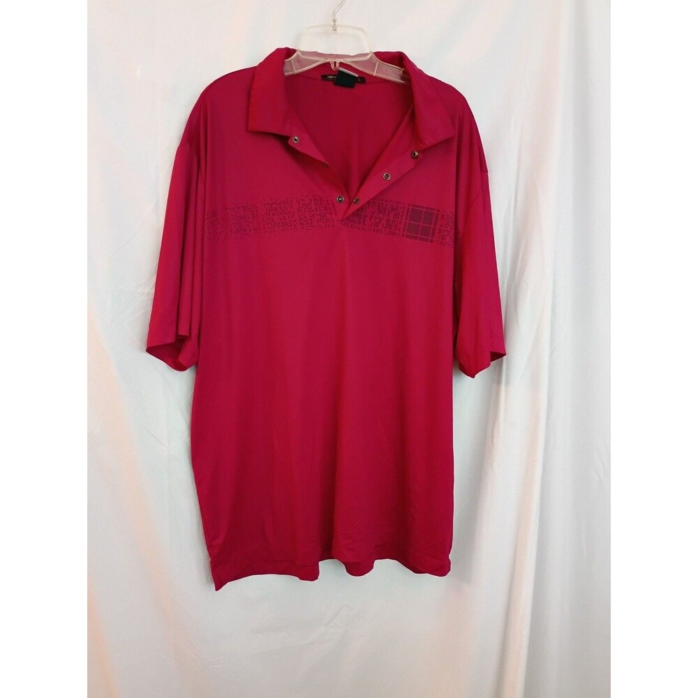 Nike Tiger Woods Collection Polo Shirt Size XL Red Dri-Fit Golf Athleisure Pro